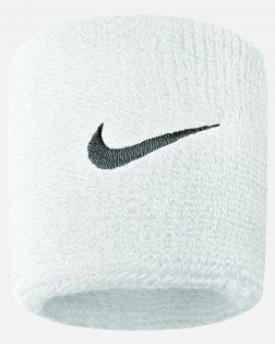 Lot de 2 serre-poignets Nike Swoosh Blancs AC2286-101