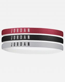 Set de 3 cintas para la cabeza Nike Jordan Negro y Rojo Set de 3 cintas para la cabeza para unisex
