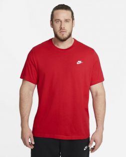 T-shirt Nike Sportswear Club Rouge pour Homme AR4997-657