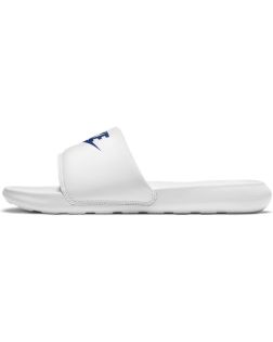 Claquettes Nike Victori blanc bleu CN9675-102