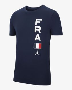 tee shirt basket france jordan dri fit team bleu homme ct8791 419