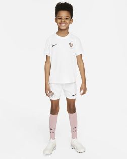 ensemble foot nike fff 2022 exterieur blanc enfant cz0350 100