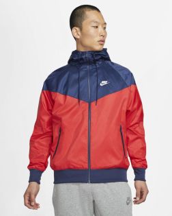 Giacca Nike Sportswear Rosso And Navy Blue Giacca per uomo