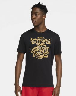 T-shirt Nike Lebron Strive For Greatness Noir pour Homme DD0785-011