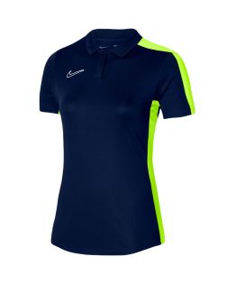 Polo Nike Academy 23 Bleu Marine & Jaune Fluo Polo pour femme