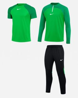 Set Nike Academy Pro Kids. Camicia + top 1/4 di zip + pantaloni da corsa. Confezione da 3 pezzi