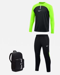Ensemble Nike Academy Pro pour Enfant. Haut 1/4 zip + Pantalon de survêtement + Sac à dos. Pack 3 pièces