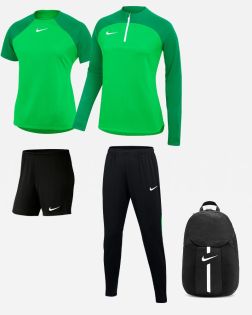 Pack Nike Academy Pro (5 pièces) | Maillot + Short + Haut 1/4 zip + Pantalon de survêtement + Sac à dos | Set di prodotti para donne