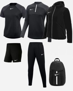 Pack Nike Academy Pro (6 pièces) | Maillot + Short + Haut 1/4 zip + Pantalon de survêtement + Veste doublée + Sac à dos |