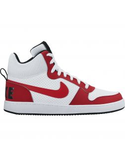 Nike Court Borough Mid Blanc & Rouge Pour Homme Chaussures pour homme