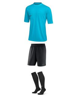 Ensemble Nike Arbitre FFF pour Homme. Maillot manches courtes + Short + Chaussettes. Pack 3 pièces