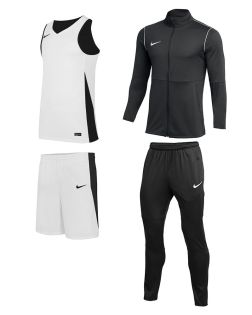 Pack de Basket Nike (4 pièces) | Maillot Reversible + Short + Veste et Pantalon de survêtement Park 20 | Ensemble de produits pour homme