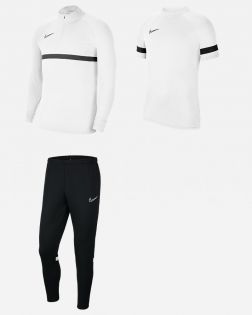 Pack Nike Academy 21 (3 productos) | Camiseta de chándal 1/4 Zip + Pantalón de Chándal + Camiseta | 