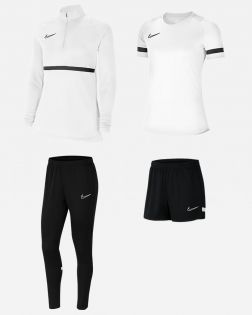 Pack Nike Academy 21 (4 productos) | Camiseta de chándal 1/4 Zip + Pantalón de Chándal + Camiseta + Pantalón corto | 