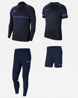 Pack Nike Academy 21 (4 productos) | Camiseta de chándal 1/4 Zip + Pantalón de chándal + Camiseta + Pantalón corto | 