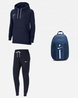 Set Nike Team Club 20 da Donna. Felpa con cappuccio + pantaloni da jogging + zaino. Confezione da 3 pezzi
