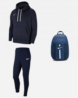 Ensemble Nike Team Club 20 pour Homme. Sweat à capuche + Bas de Jogging + Sac à dos. Pack 3 pièces