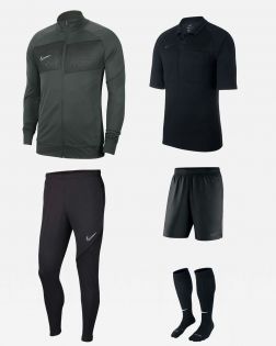 Pack Nike arbitre de Football officiel FFF (5 pièces) | 1 Veste + 1 Pantalon + 1 Maillot + 1 Short + 1 Paire de Chaussettes | 
