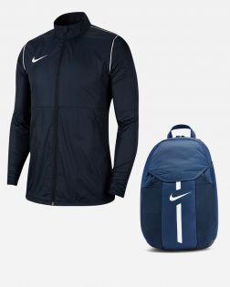 Ensemble Nike Park 20 pour Homme. Veste de pluie + Sac à dos. Pack 2 pièces