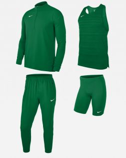 Pack Running Nike (4 pièces) | Haut 1/2 zip + Débardeur + Pantalon + Cuissard | 