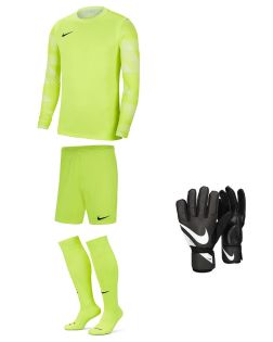 Pack de Football Nike Gardien IV (4 pièces) | Maillot + Short + Chaussettes + Gants | Ensemble de produits pour homme