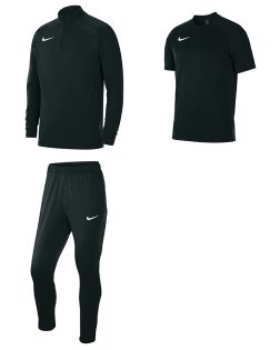 Ensemble Nike Training pour Homme. Maillot + Haut 1/4 zip + Pantalon d'entraînement. Pack 3 pièces