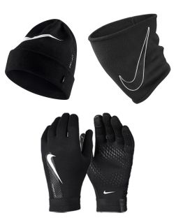 Ensemble Nike Therma-FIT pour Homme. Gants + Bonnet + Cache-cou. Pack 3 pièces