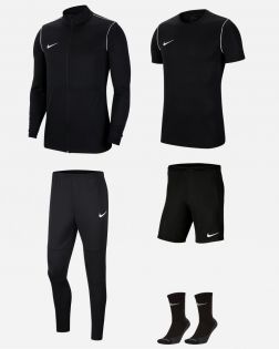 Set Nike Park 20 Uomo. Giacca + tuta + maglia + pantaloncini + calzini. Confezione da 5 pezzi