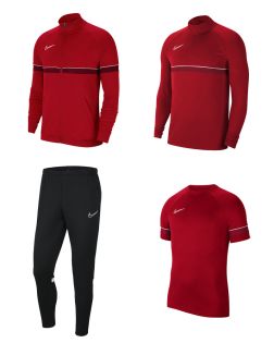 Set Nike Academy 21 Uomo. Camicia + top 1/4 di zip + giacca + pantaloni da ginnastica. Confezione da 4 pezzi Set di prodotti per uomo