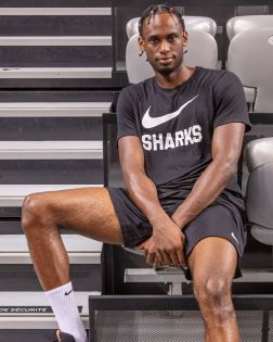 T-shirt Nike Sharks Antibes Schwarzfürmann